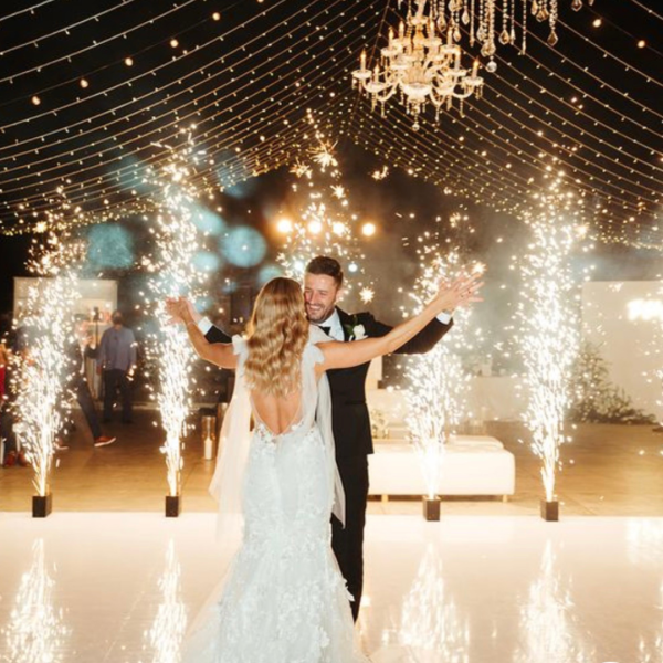 Mise en place de jets de scène pour un mariage à nice, cannes et Toulon